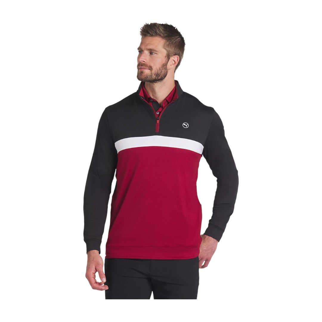 Puma Pure Colourblock 1/4 Zip Golf Midlayer 625888