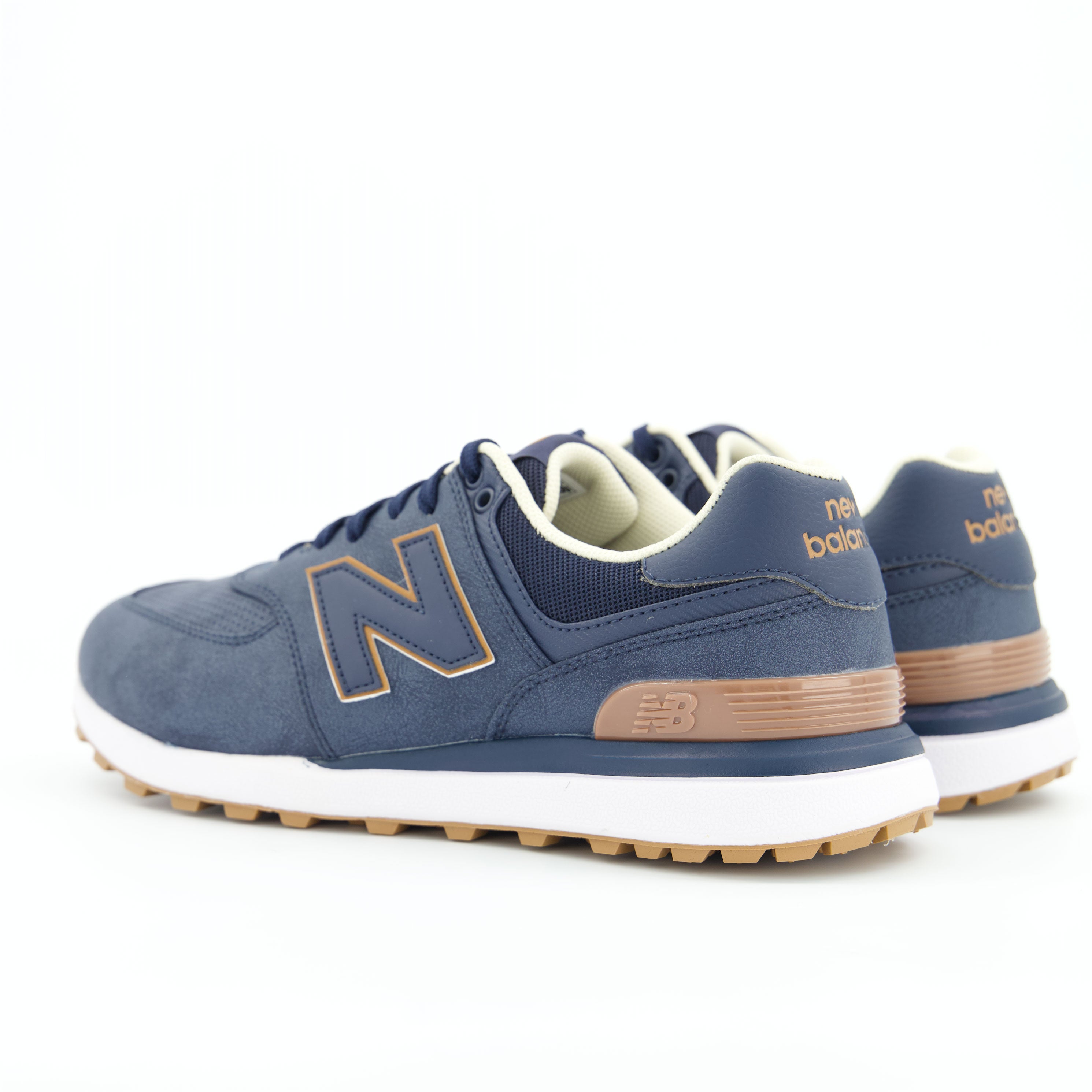 New Balance 574 Greens Golf Shoes Navy Gum Clarkes Golf