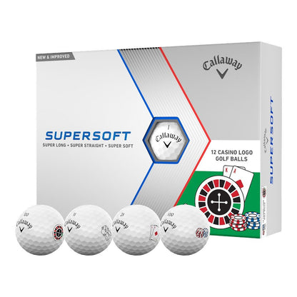 Callaway Limited Edition Supersoft Casino Golf Balls | White