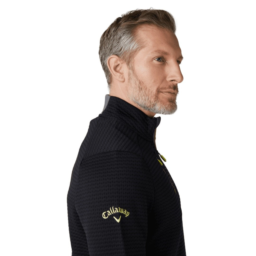 Callaway Midweight Textured 1/4-Zip Golf Fleece CGKFD038