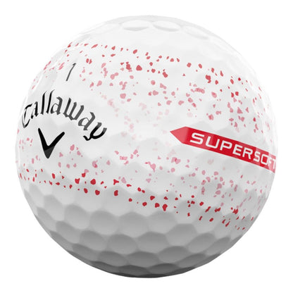 Callaway Supersoft 2024 Golf Balls Red Splatter