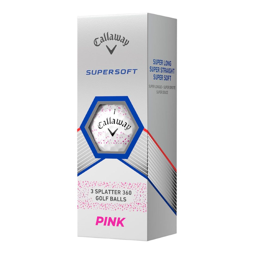 Callaway Supersoft 2024 Pink Splatter Golf Balls