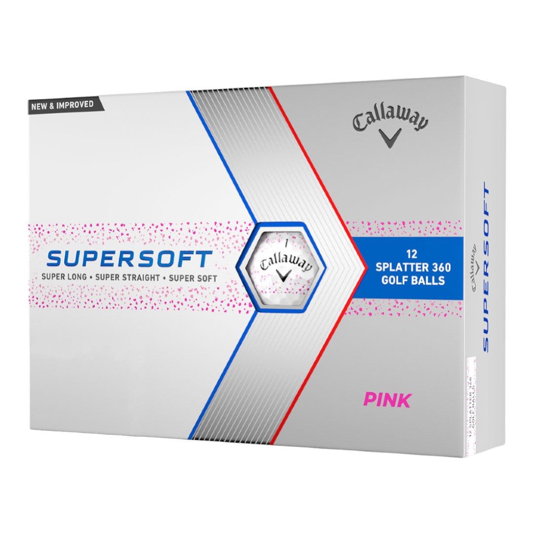 Callaway Supersoft 2024 Pink Splatter Golf Balls