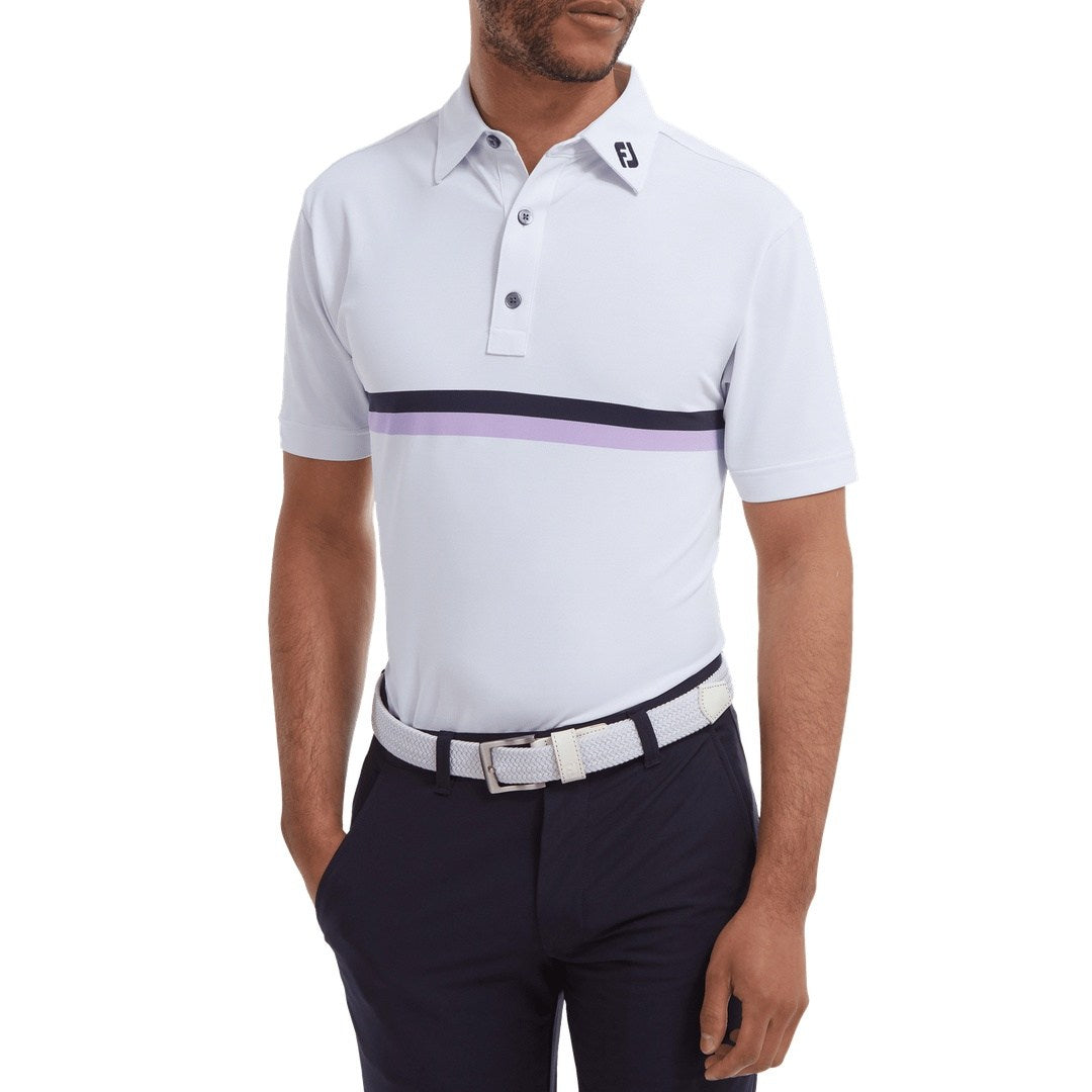 FootJoy Double Chest Band Pique Golf Polo Shirt 88389