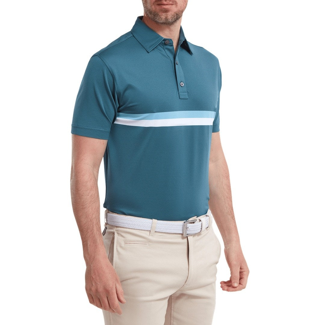 FootJoy Double Chest Band Pique Golf Polo Shirt 88391