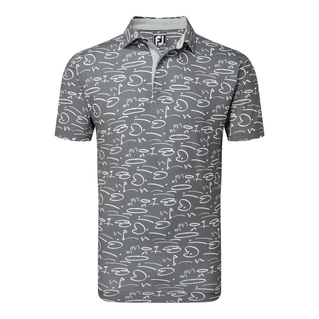 FootJoy Golf Course Doodle Pique Golf Polo Shirt 81584