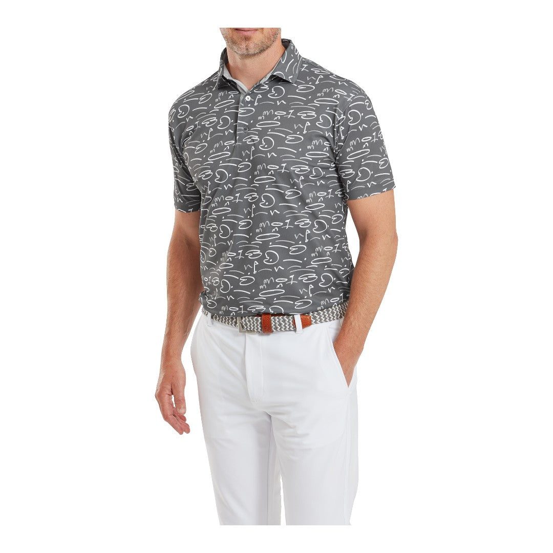 FootJoy Golf Course Doodle Pique Golf Polo Shirt 81584