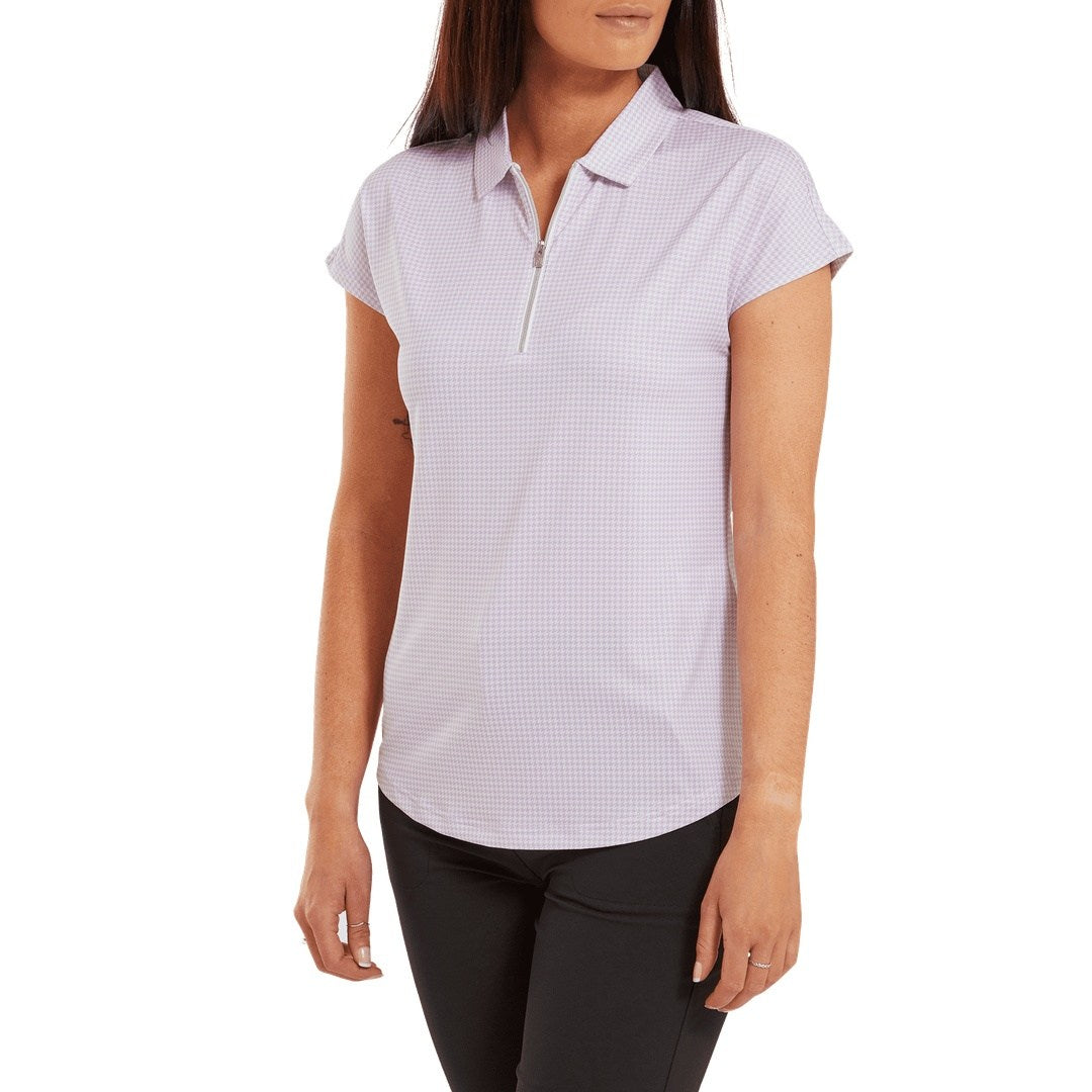 FootJoy Ladies HTH Print Cap Sleeveless Golf Polo Shirt 80179