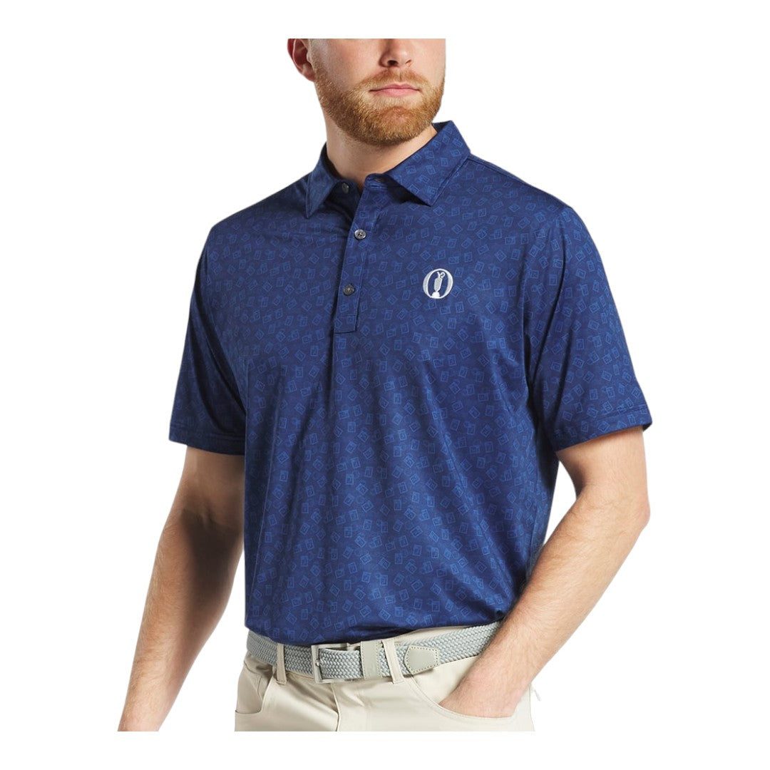 FootJoy Open Stamp Print Golf Polo 32532