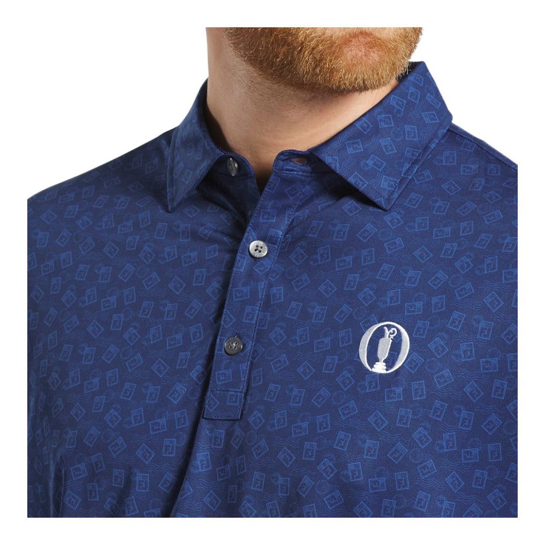 FootJoy Open Stamp Print Golf Polo 32532