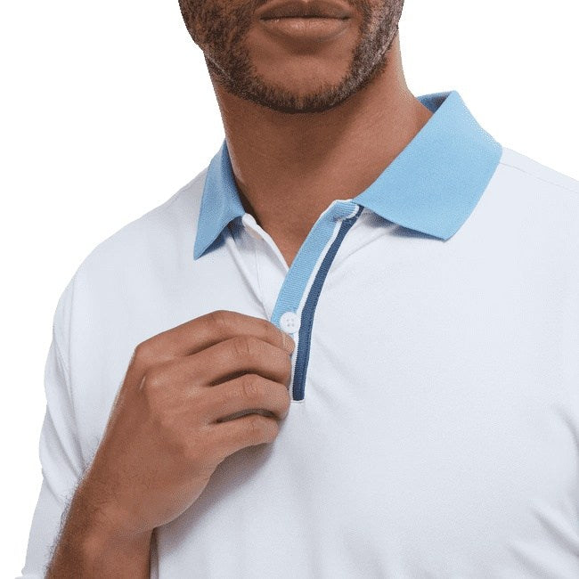 FootJoy Solid Stripe Placket Pique Golf Shirt 88382