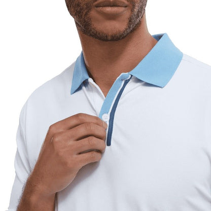 FootJoy Solid Stripe Placket Pique Golf Shirt 88382