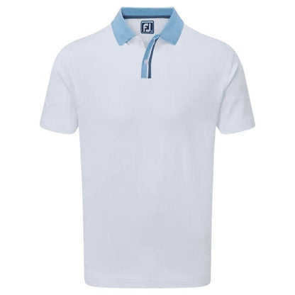 FootJoy Solid Stripe Placket Pique Golf Shirt