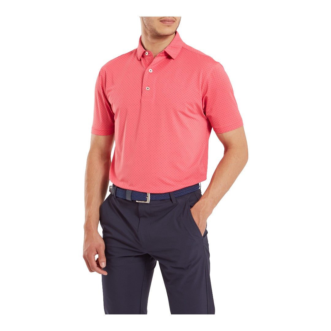 FootJoy Stretch Dot Lisle Golf Polo Shirt 81677