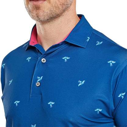 FootJoy Thistle Print Lisle Golf Polo Shirt 80887