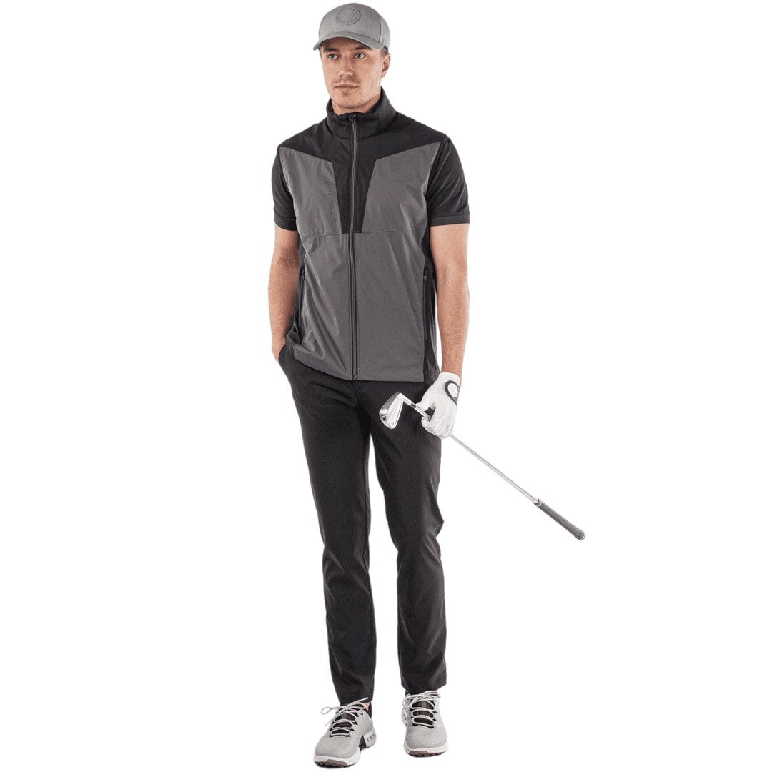 Galvin Green Lathan Interface 1 Golf Wind Vest Grey Black Clarkes Golf