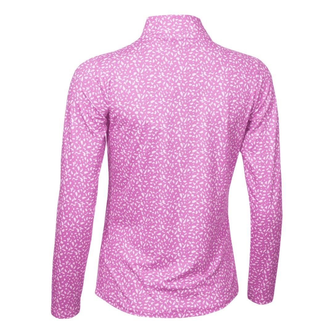 Green Lamb Ladies Keva Printed Zip Golf Top AG23984