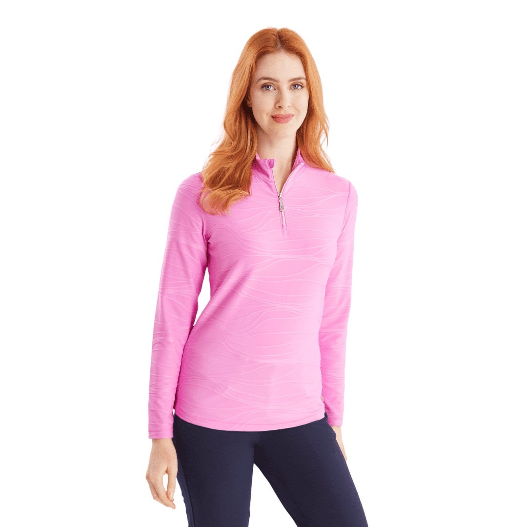 Green Lamb Ladies Kizzy Linear Zip Neck Golf Top AG23987