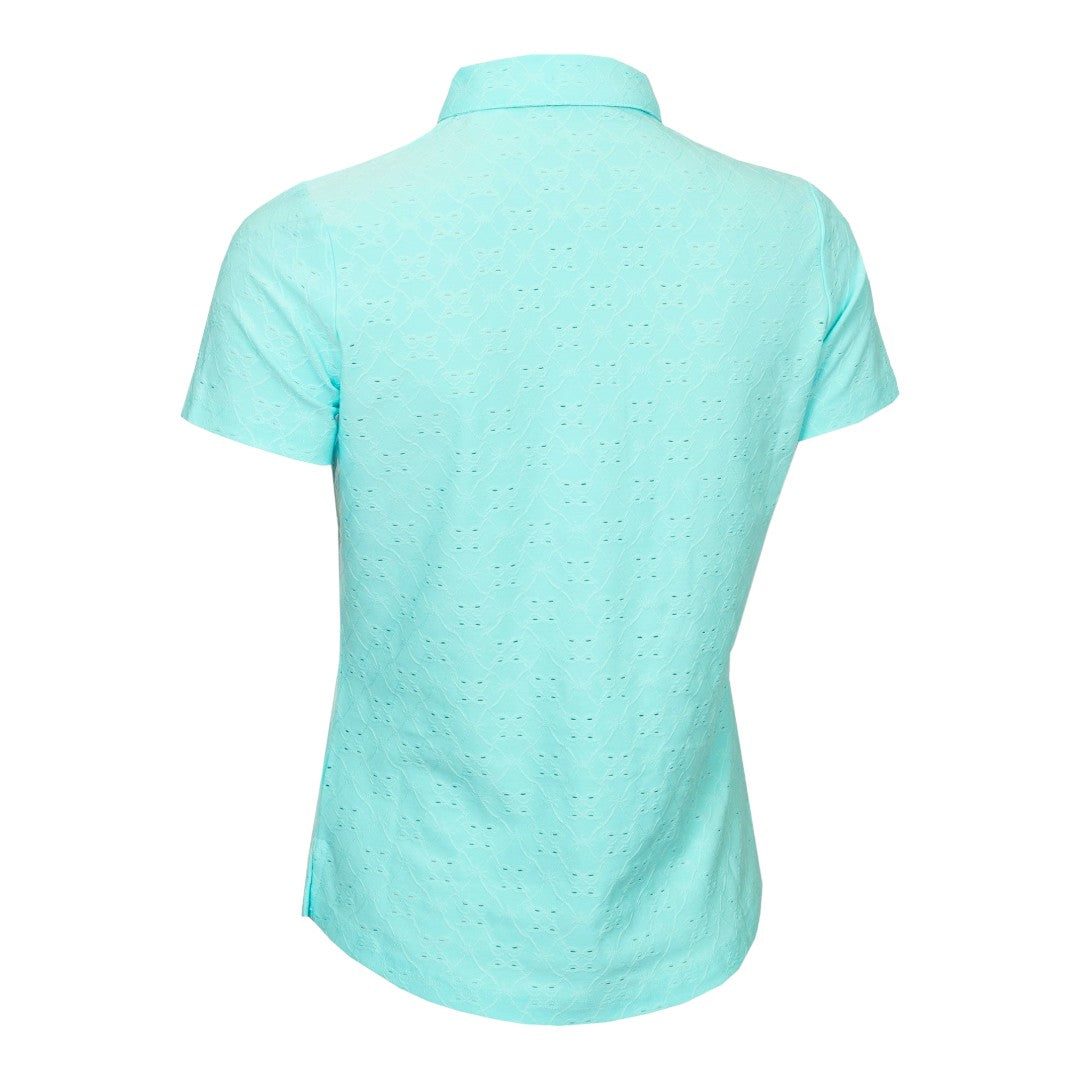 Green Lamb Ladies Naja Broderie Anglaise Golf Polo Shirt SG24014