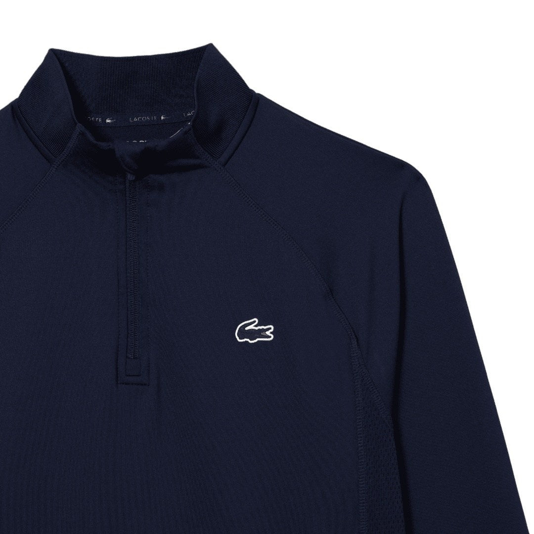 Lacoste Inset Crew Neck 1/4 Zip Golf Midlayer SH5221