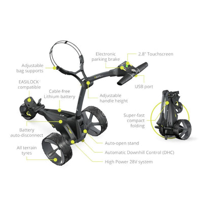 Motocaddy 2024 M3 GPS DHC Electric Golf Trolley | 18 Hole Lithium Battery