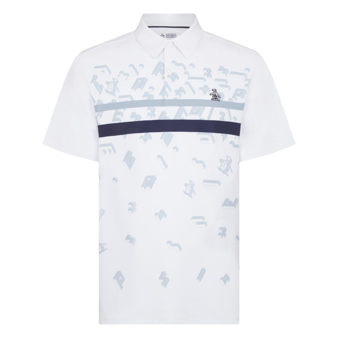 Original Penguin Got Game Engineered Stripe Golf Polo Shirt OGKFE012