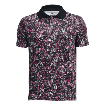 Junior Under Armour Performance Floral Speckle Golf Polo Shirt 1377348