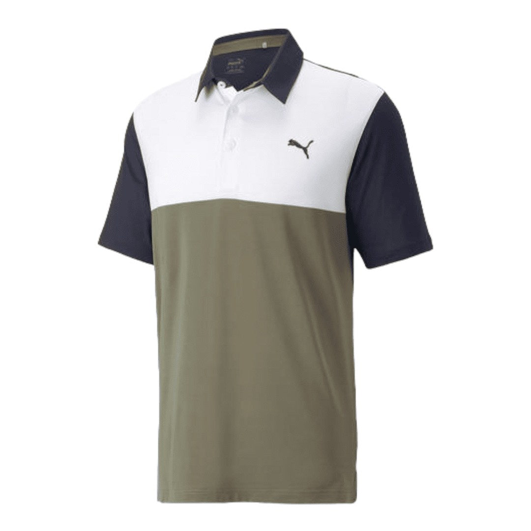 Puma Cloudspun Colour Block Golf Polo Shirt 537448