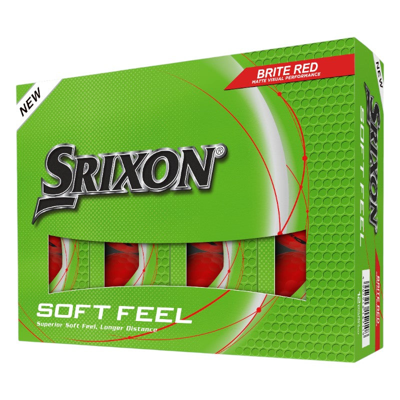 Srixon 2025 Soft Feel Brite Golf Balls | Red
