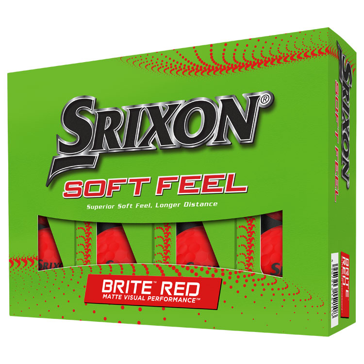 Srixon Soft Feel Brite Golf Balls | Red