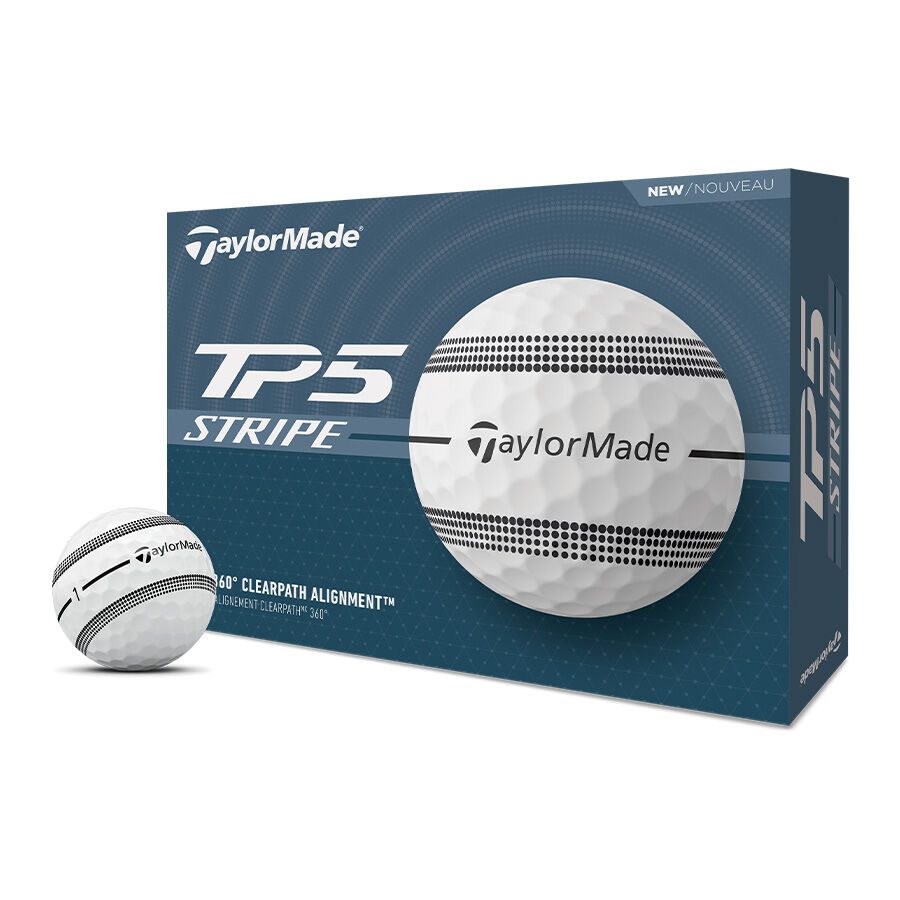 TaylorMade 2024 TP5 Stripe Golf Balls | White