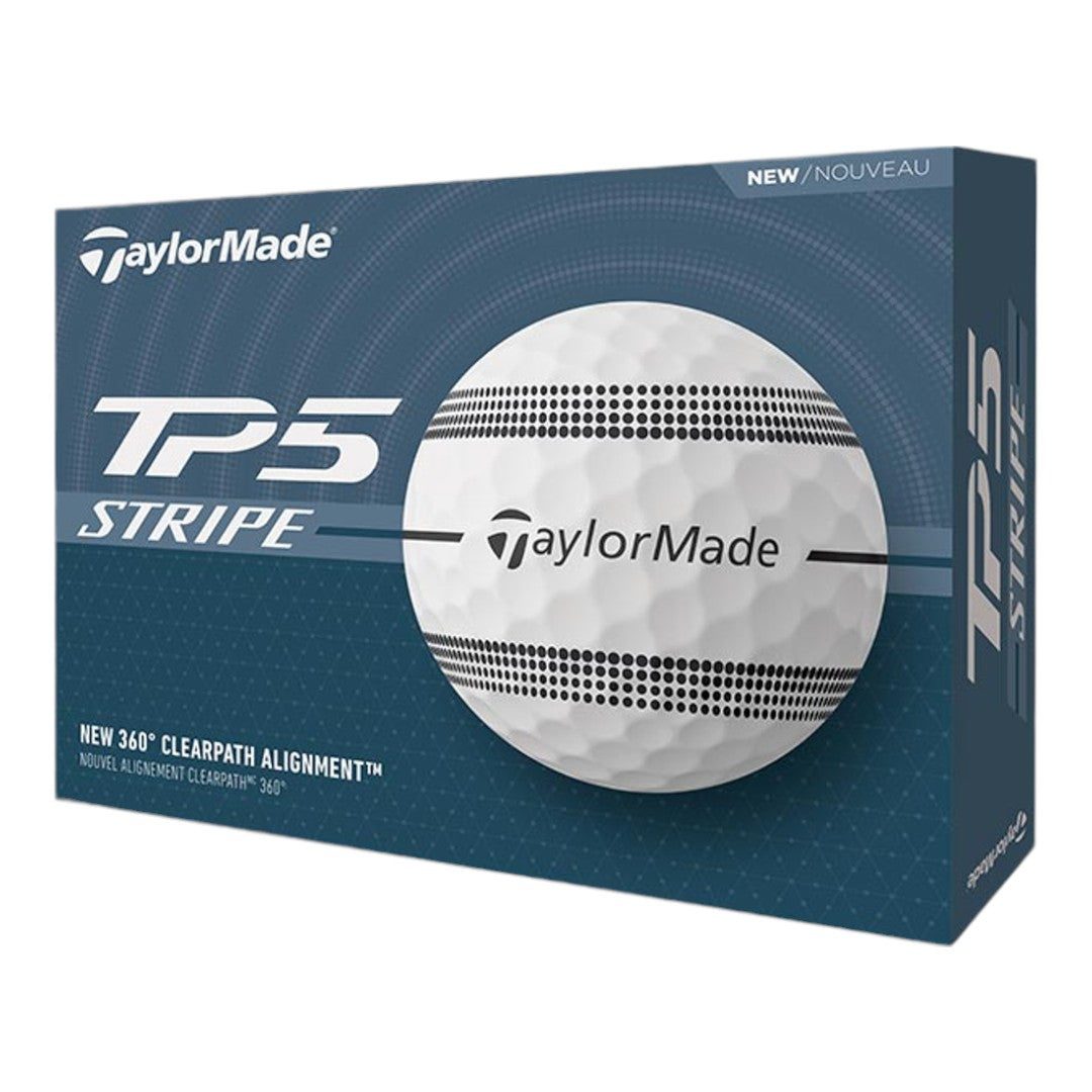 TaylorMade 2024 TP5 Stripe Golf Balls | White