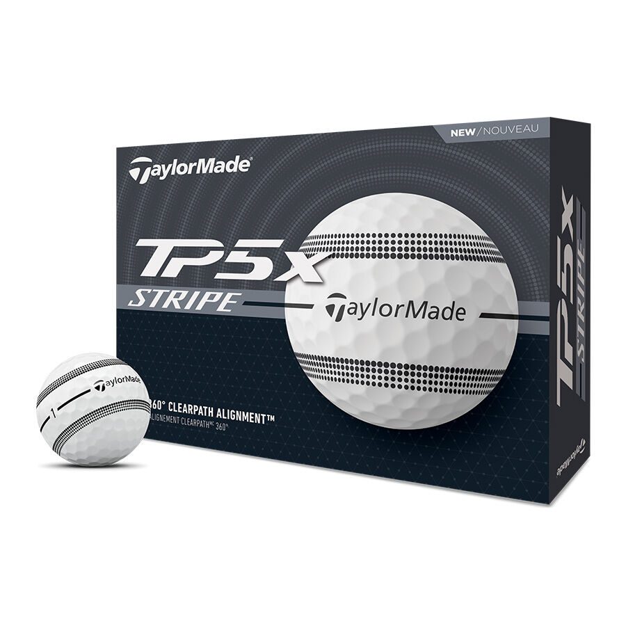 TaylorMade 2024 TP5x Stripe Golf Balls | White