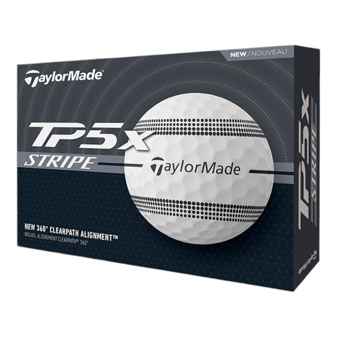 TaylorMade 2024 TP5x Stripe Golf Balls | White