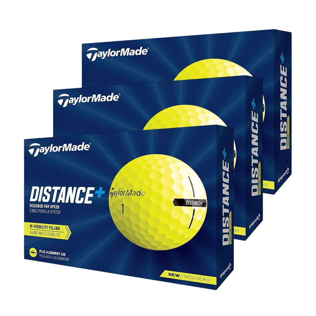 TaylorMade Distance Plus Yellow Golf Balls | 3 FOR 2