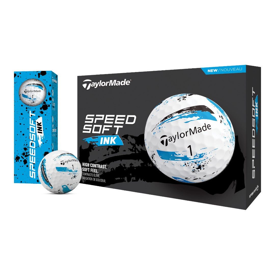 TaylorMade Speed Soft Ink Golf Balls | Blue