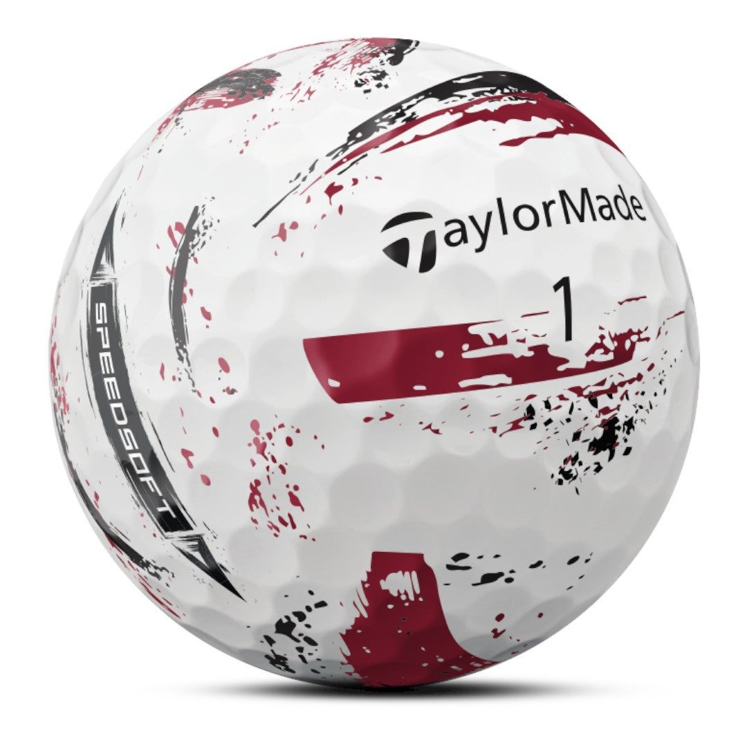 TaylorMade Speed Soft Ink Golf Balls | Red