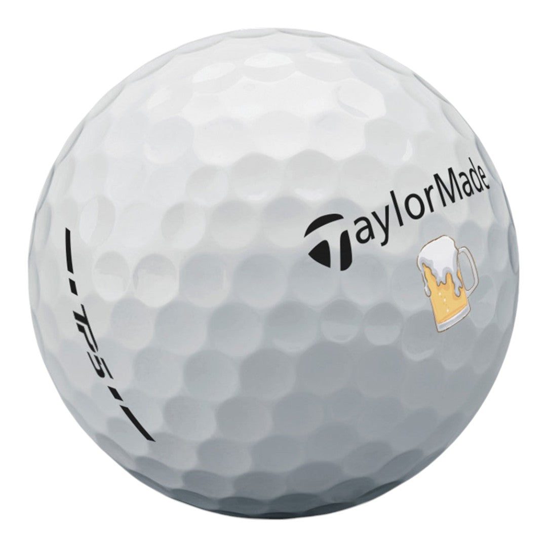 TaylorMade TP5 Beer Symbol Golf Balls | White