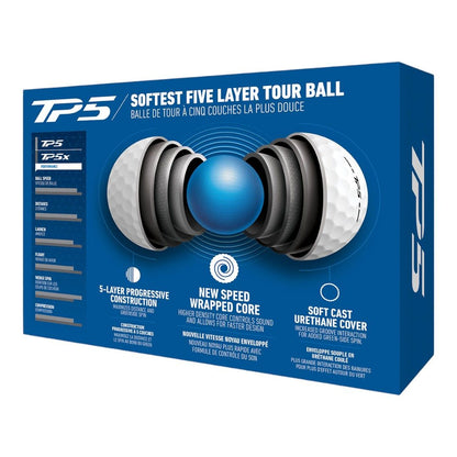 TaylorMade TP5 Beer Symbol Golf Balls | White