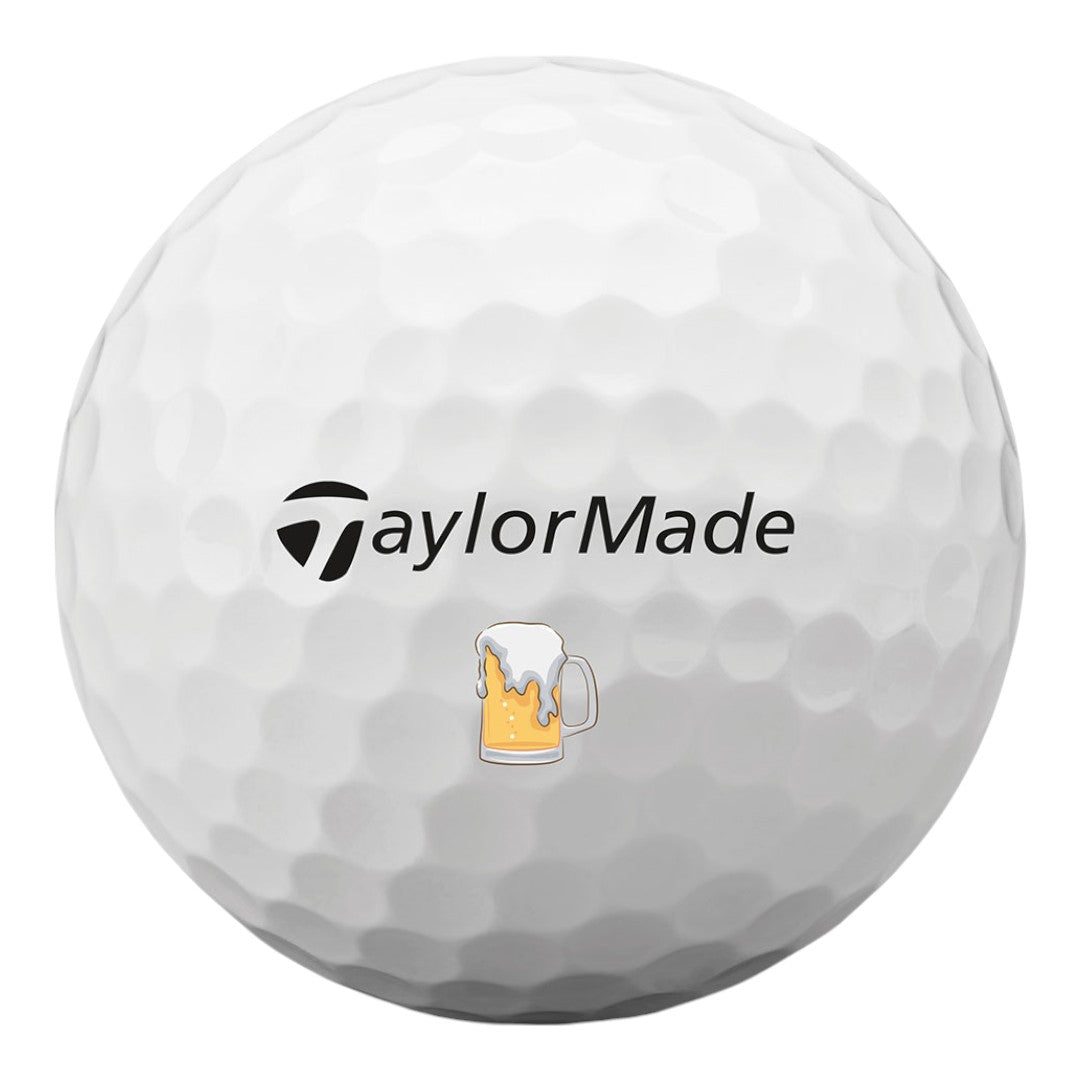 TaylorMade TP5 Beer Symbol Golf Balls | White