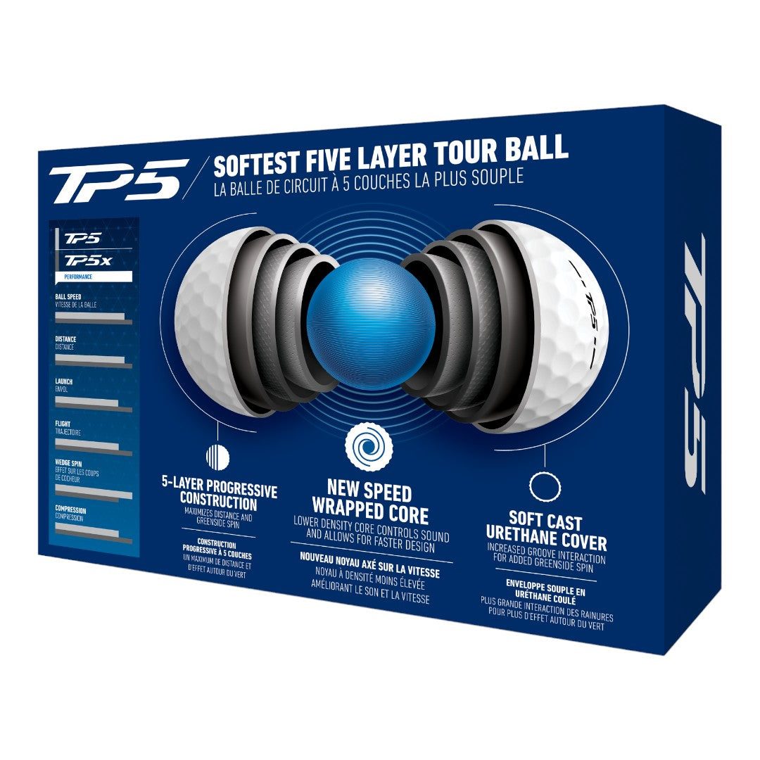 TaylorMade TP5 Golf Balls | White