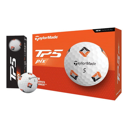 TaylorMade TP5 Pix Golf Balls | White