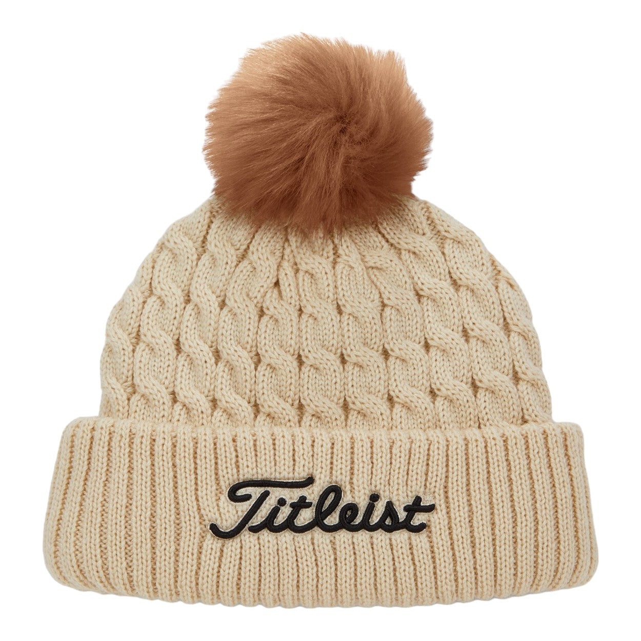 Titleist Cable Knit Pom Pom Golf Beanie TH23WCKNPN2