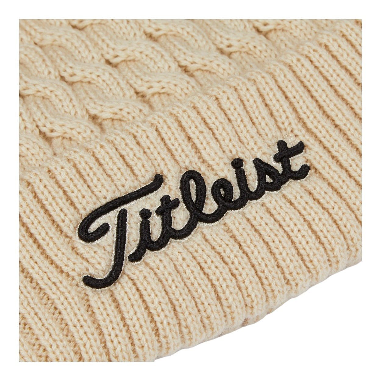 Titleist Cable Knit Pom Pom Golf Beanie TH23WCKNPN2