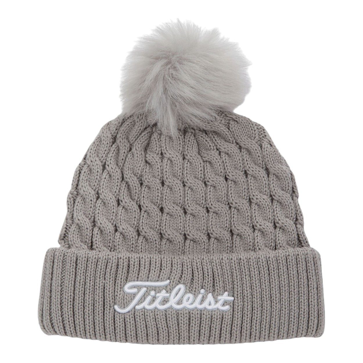 Titleist Cable Knit Pom Pom Golf Beanie TH23WCKNPN2