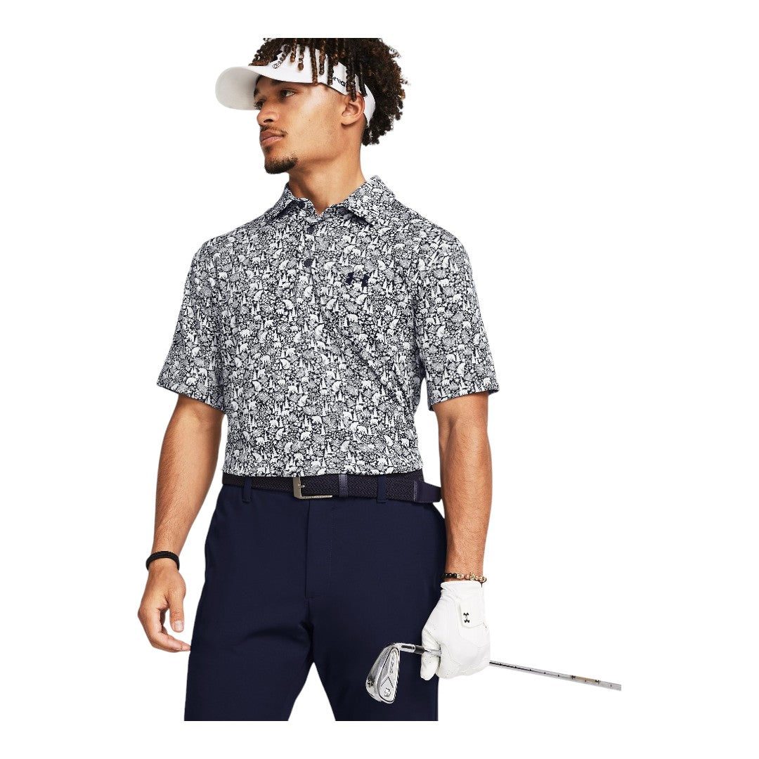 Under Armour Playoff Printed 3.0 Golf Polo Shirt 1378677