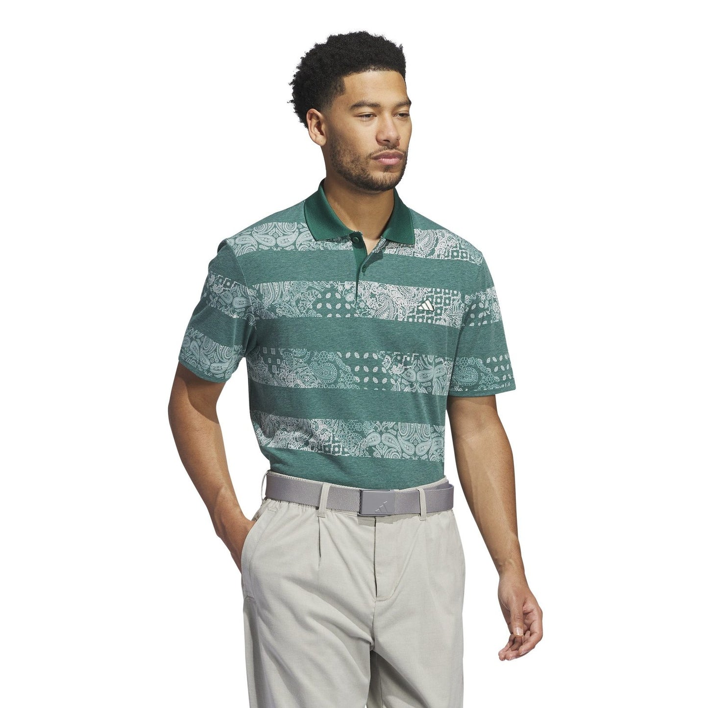 adidas Go-To Stripe Print Golf Polo IT2365