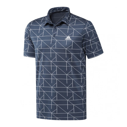 adidas Jacquard Lines Primegreen Golf Shirt HC5576