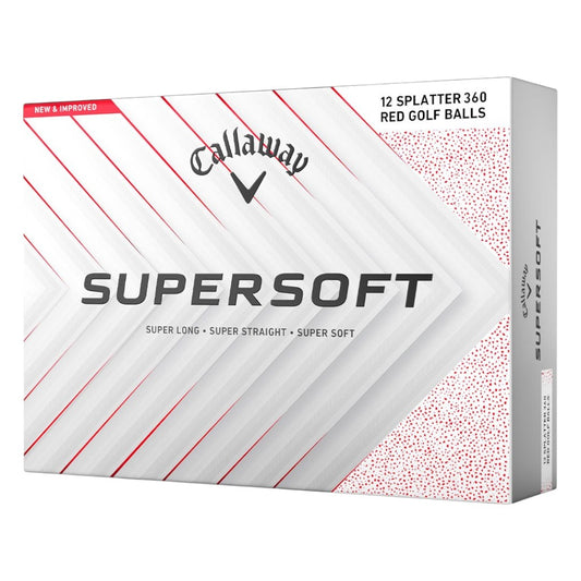 Callaway Supersoft 2025 Splatter Golf Balls | Red