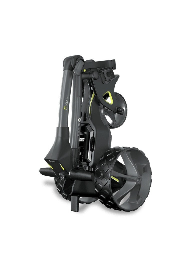 Collapsible Motocaddy M3 GPS DHC Electric Golf Trolley | 18 Hole Lithium Battery